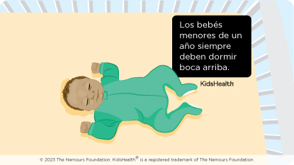 Lol bebes menores de un ano siempre deben dormir boca arriba.